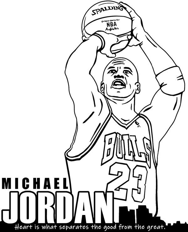 Michael jordan coloring page chicago bulls