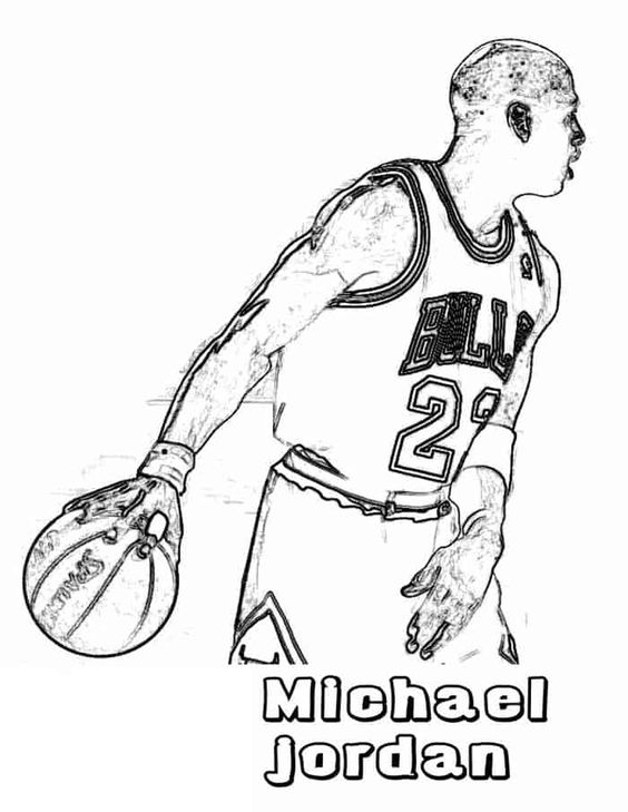 Basketball players coloring pages coloring pages to print michael jordan sports coloring pages