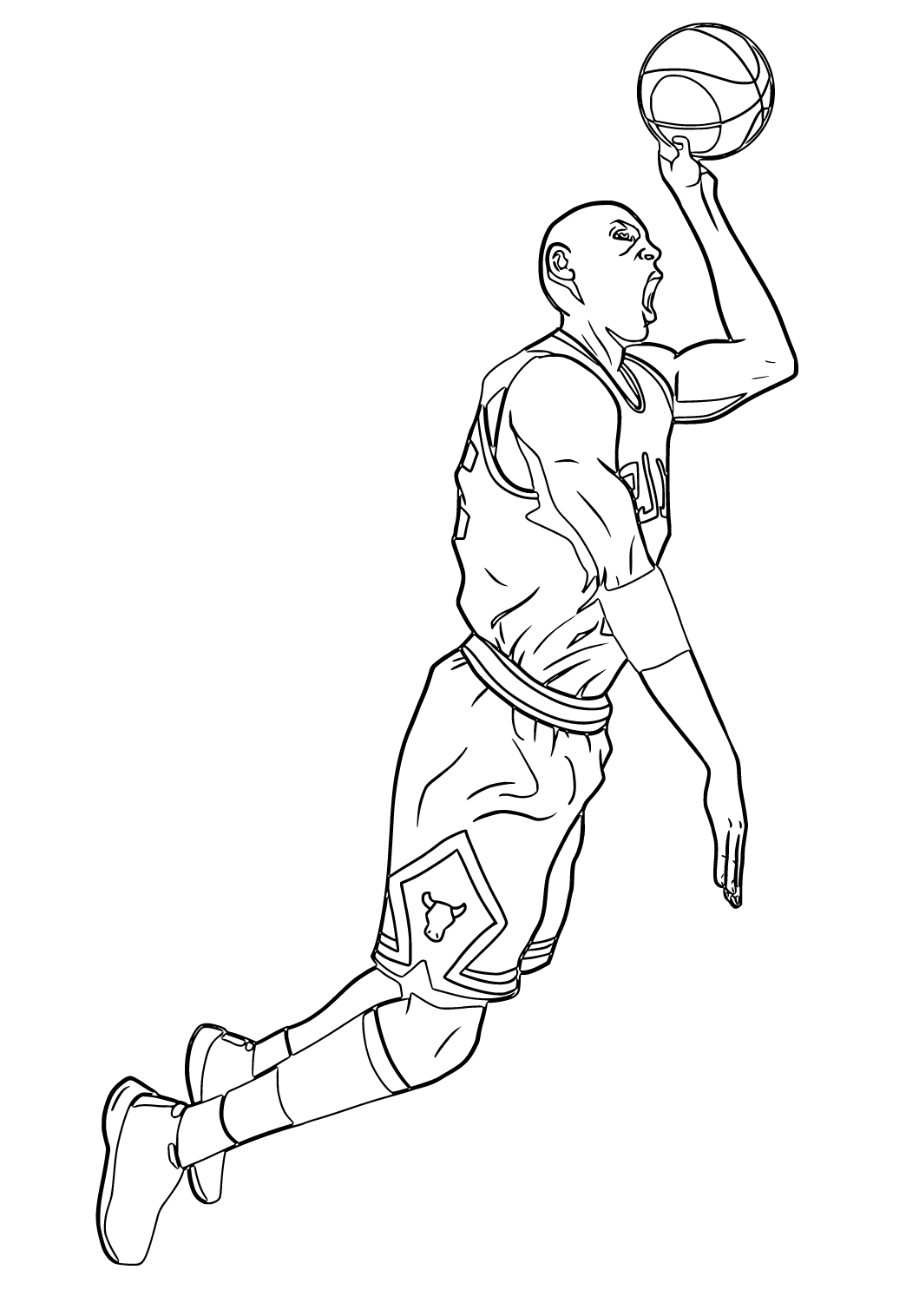 Free printable michael jordan throw coloring page for adults and kids