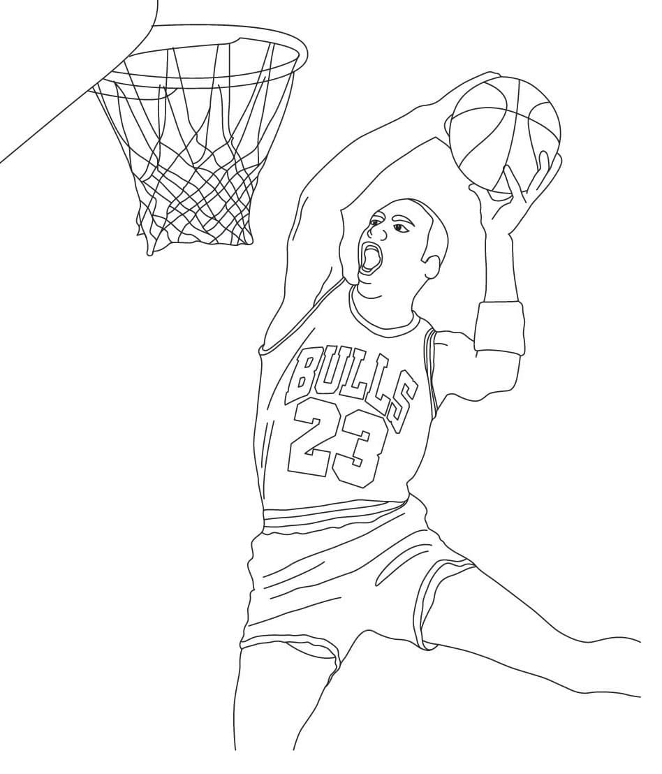 Free michael jordan coloring pages for kids adults