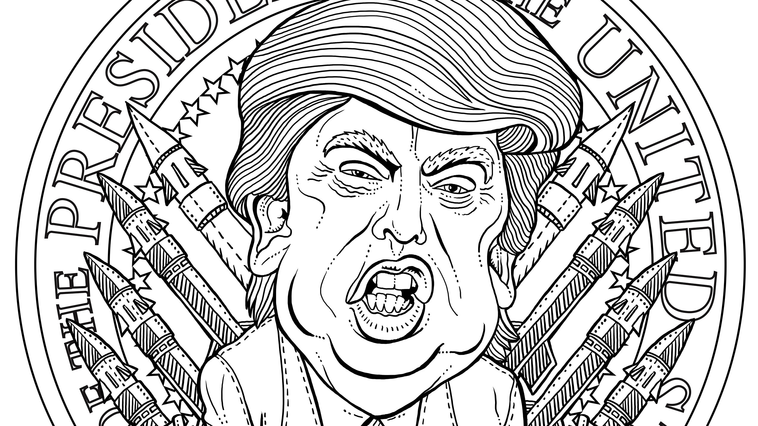 The most terrifying adult coloring book page imagineable