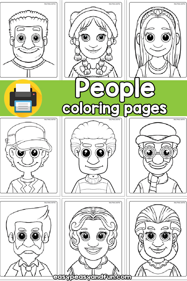People coloring pages â easy peasy and fun hip