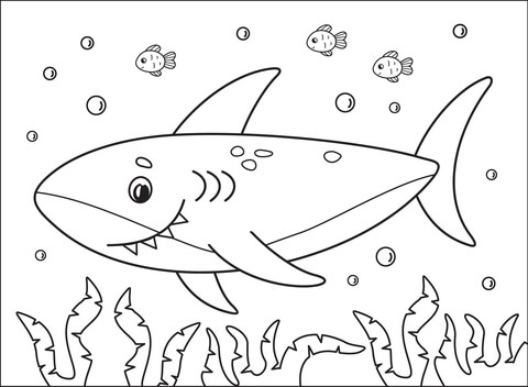 Shark coloring page free printable coloring pages