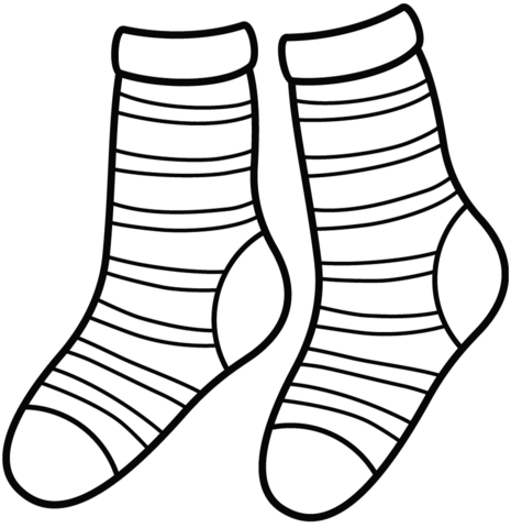 Socks coloring page free printable coloring pages
