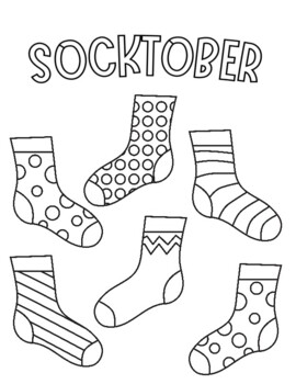 Sock donation drive service learning coloring sheet tpt