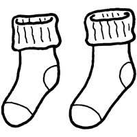 Pair of socks coloring pages