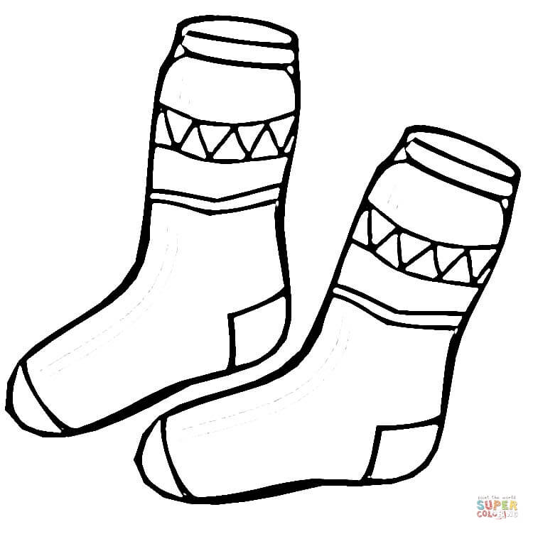Kid socks coloring page free printable coloring pages