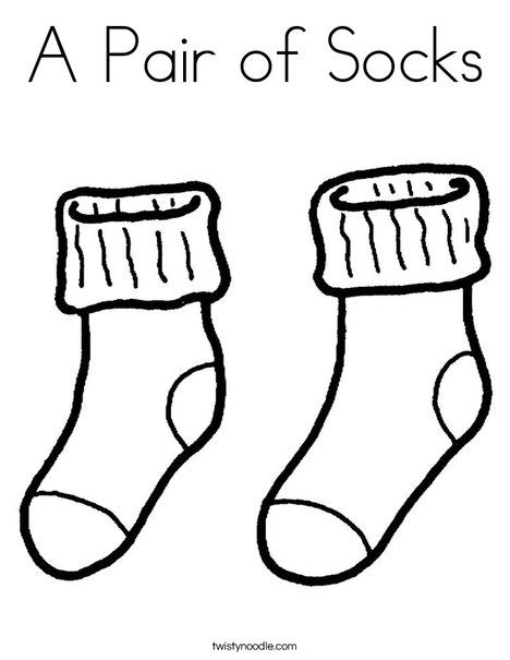 A pair of socks coloring page