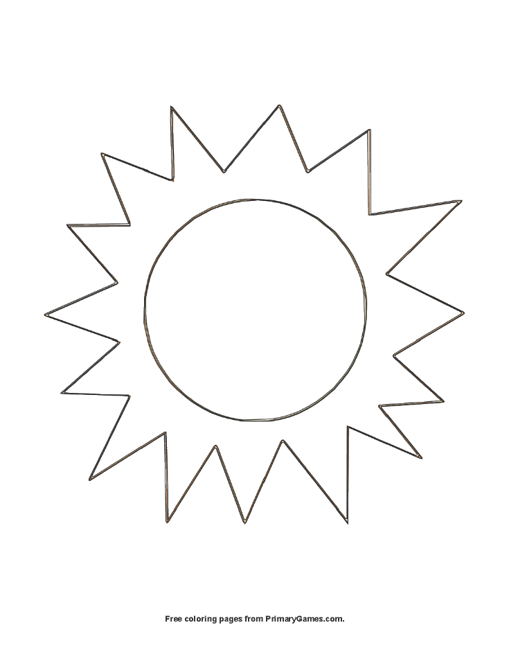 The sun coloring page â free printable pdf from