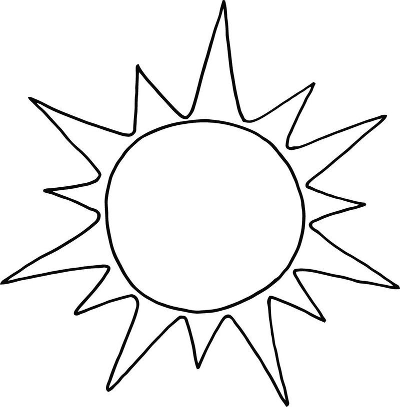 Sun coloring pages printable pdf
