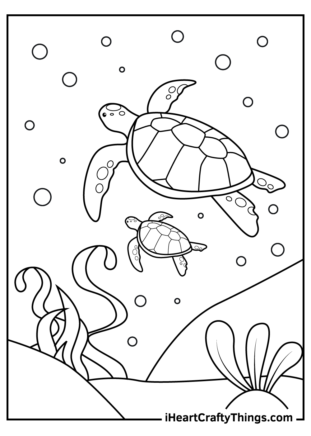 Sea turtle coloring pages free printables