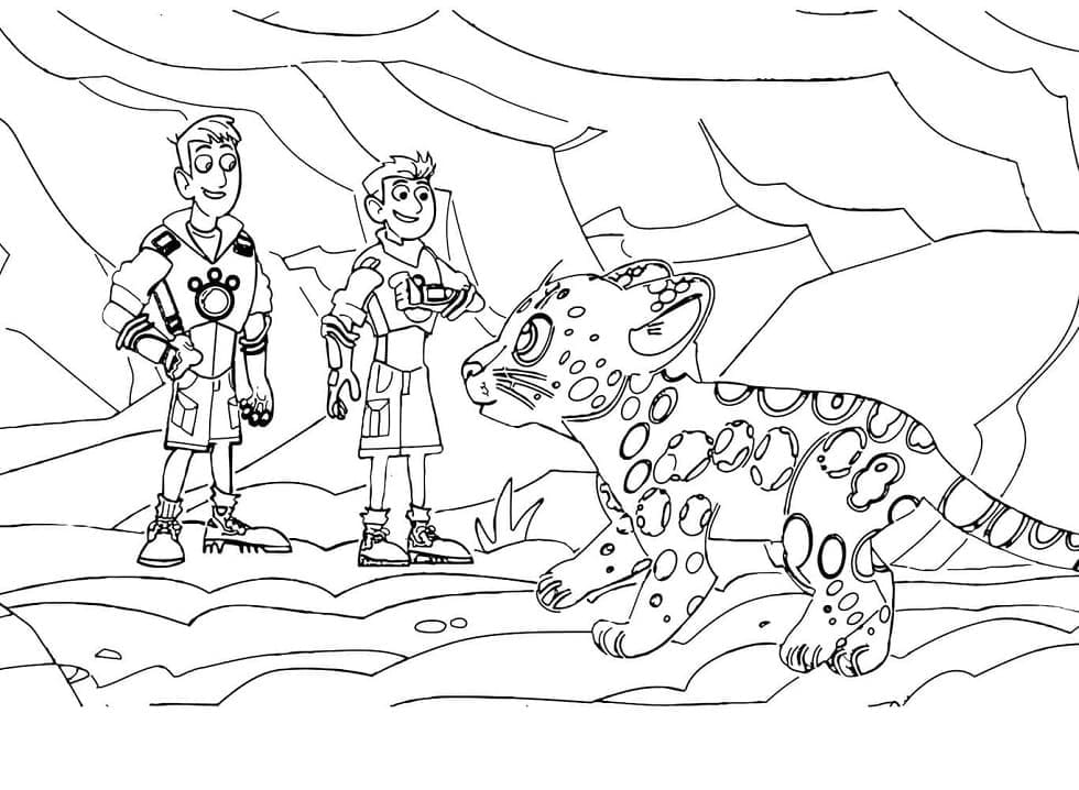 Printable wild kratts coloring page