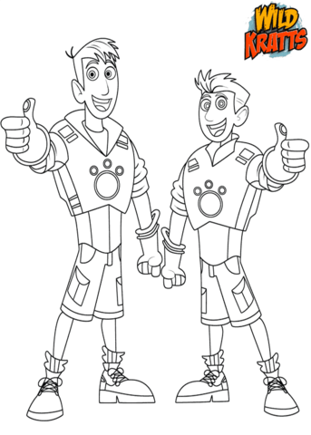 Chris and martin kratts coloring page free printable coloring pages