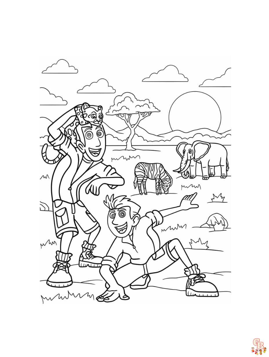 Discover the wild kratts coloring pages join the adventure
