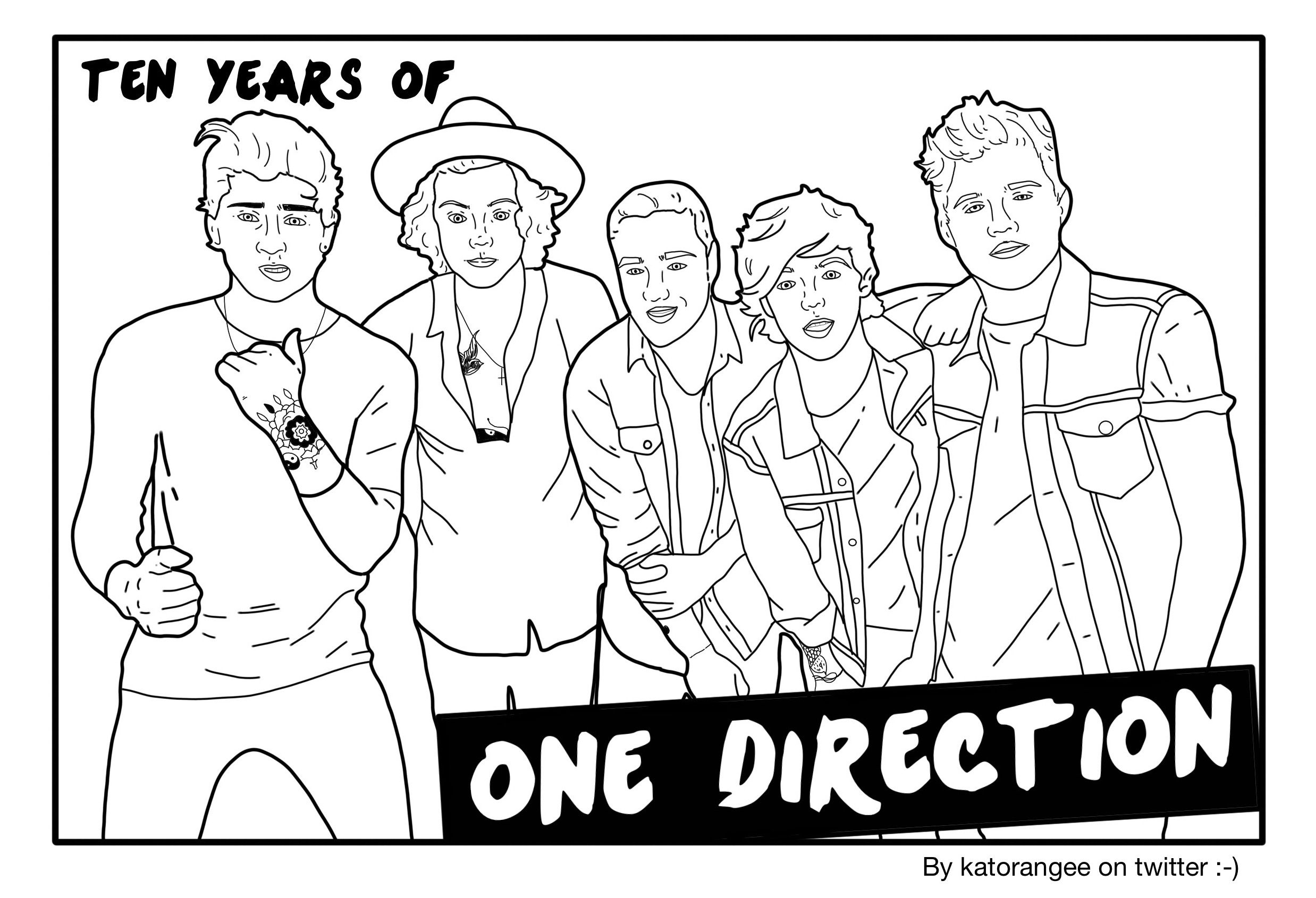 One direction coloring page one direction drawings coloring pages one direction