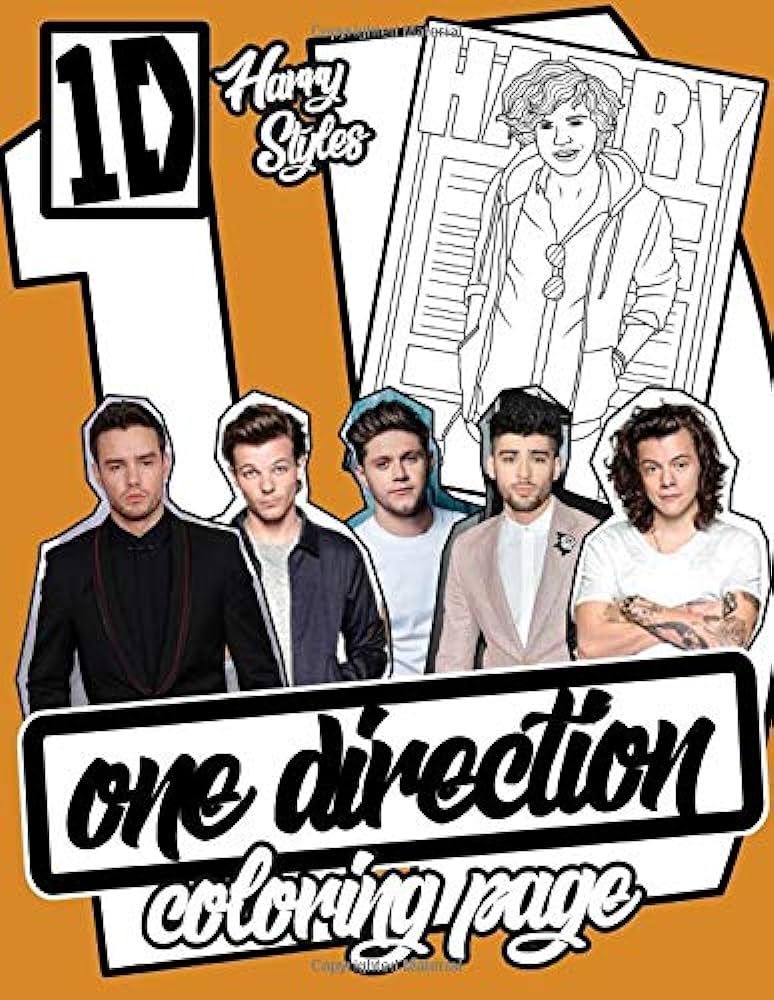 One direction coloring book one direction coloring page for all fans with unofficial exclusive illustrations by