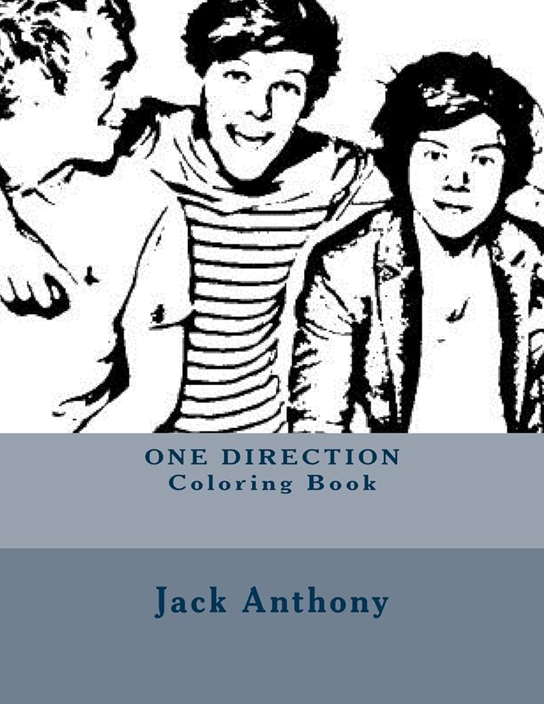 One direction coloring book art coloring books anthony jack books