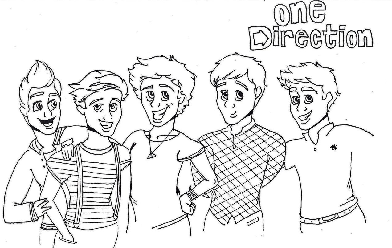 One direction coloring pages for kids