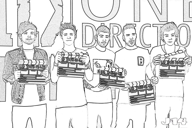 Printable one direction coloring pages