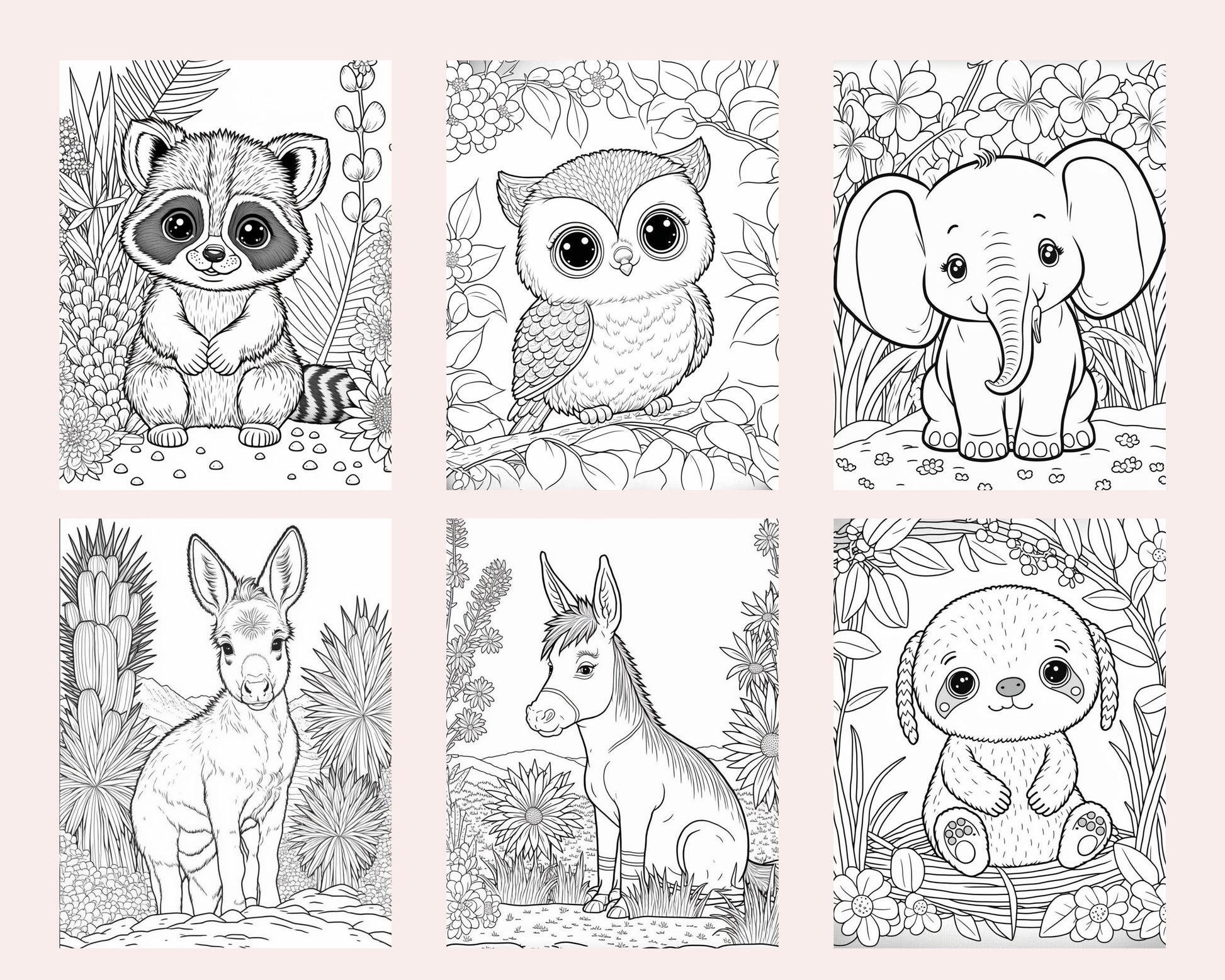 Cute animals printable coloring pages for kids printable pdf file â coloring