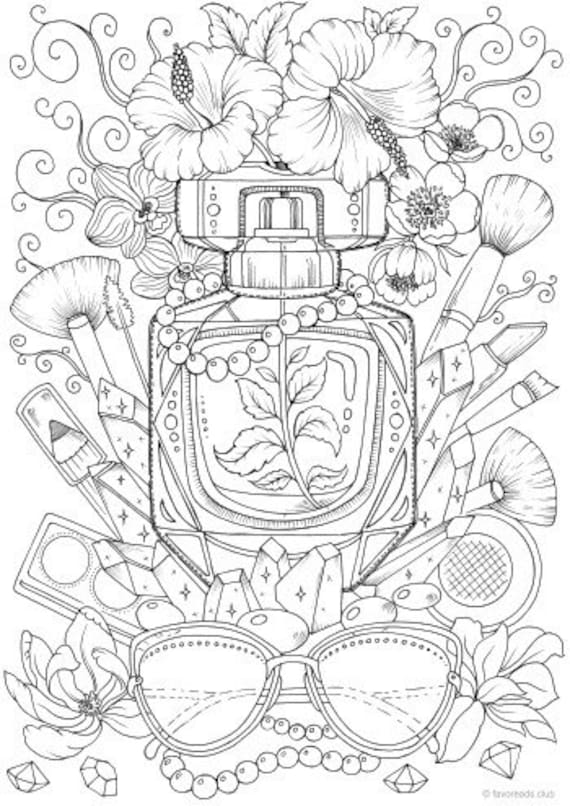 Perfume printable adult coloring page from favoreads coloring book pages for adults and kids coloring sheets colouring designs