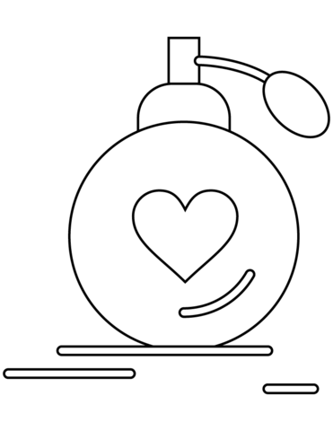 Valentines day love perfume coloring page free printable coloring pages