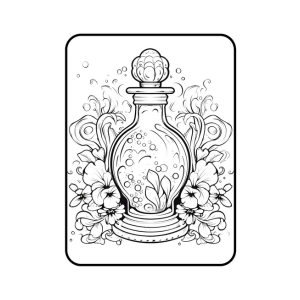 Decorative perfume bottle decorative perfume bottle large print adult coloring book pages coloring pages for adults and seniors stress relief and relaxation lohar dakota books