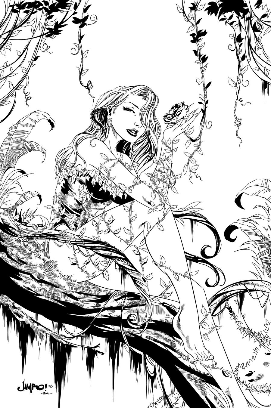Poison ivy inked by sereglaure on