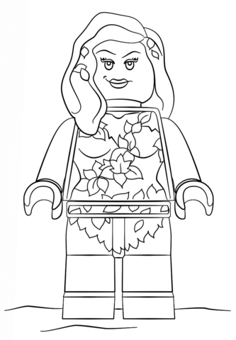 Lego poison ivy coloring page free printable coloring pages