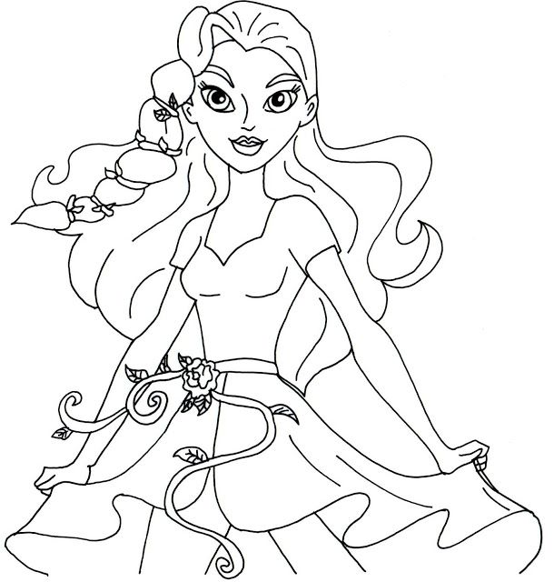 Poison ivy super hero high coloring page desenhos para colorir riscos para pintura desenho de personagens