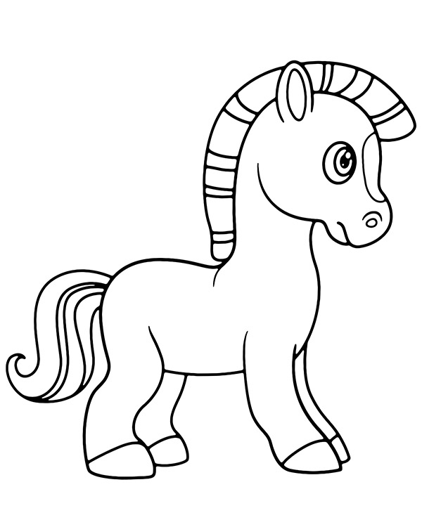 Fairy tale pony coloring page
