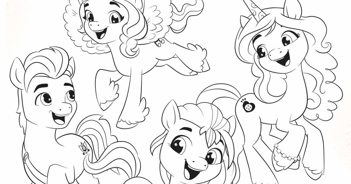 Free printable my little pony coloring page