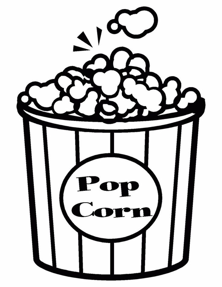 Pop corn coloring book for kids colored popcorn food coloring pages coloring pages for kids