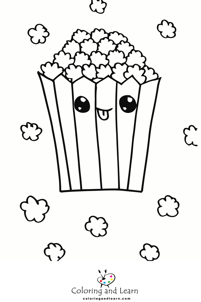 Popcorn coloring pages rcoloringpages