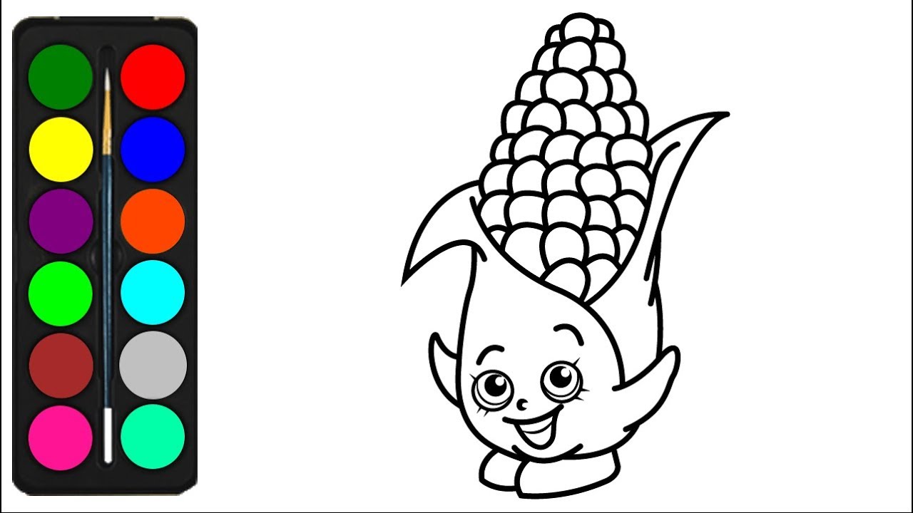 Coloring pages popcorn for kids toddlers painting for kids and drawing for children