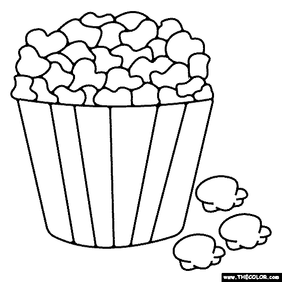 Popcorn coloring page
