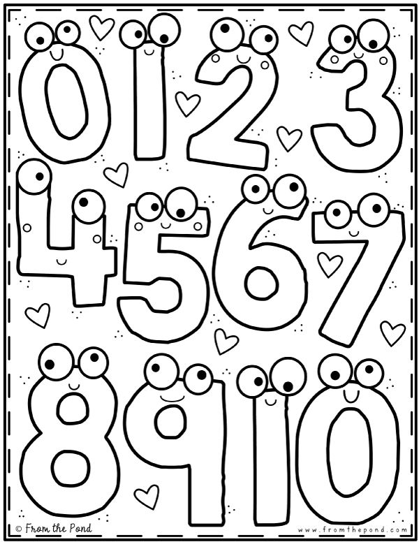 Coloring club â from the pond kindergarten coloring pages preschool coloring pages numbers preschool