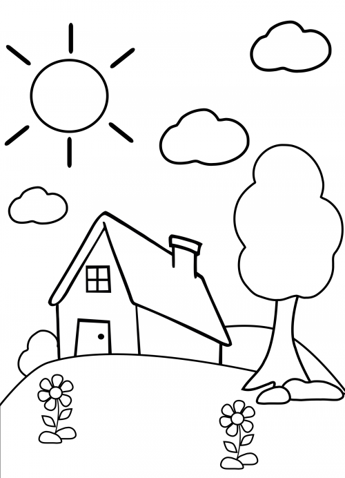 Preschool coloring page â home