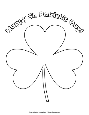 Happy st patricks day coloring page â free printable pdf from