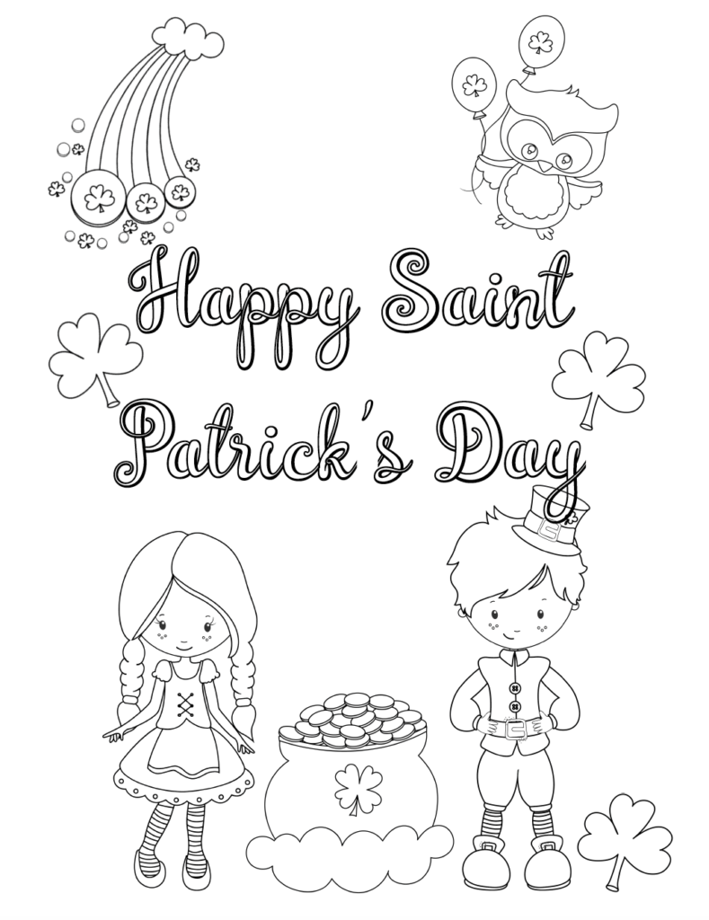 Free printable st patricks day coloring pages designs