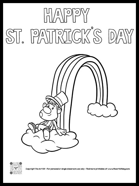 Happy st patricks day coloring page free printable â the art kit