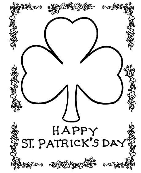 St patricks day coloring pages and free printables