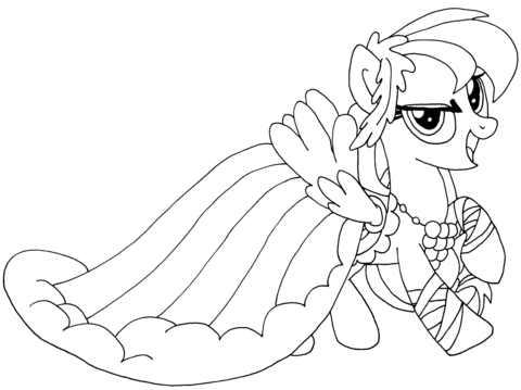My little pony rainbow dash coloring page free printable coloring pages