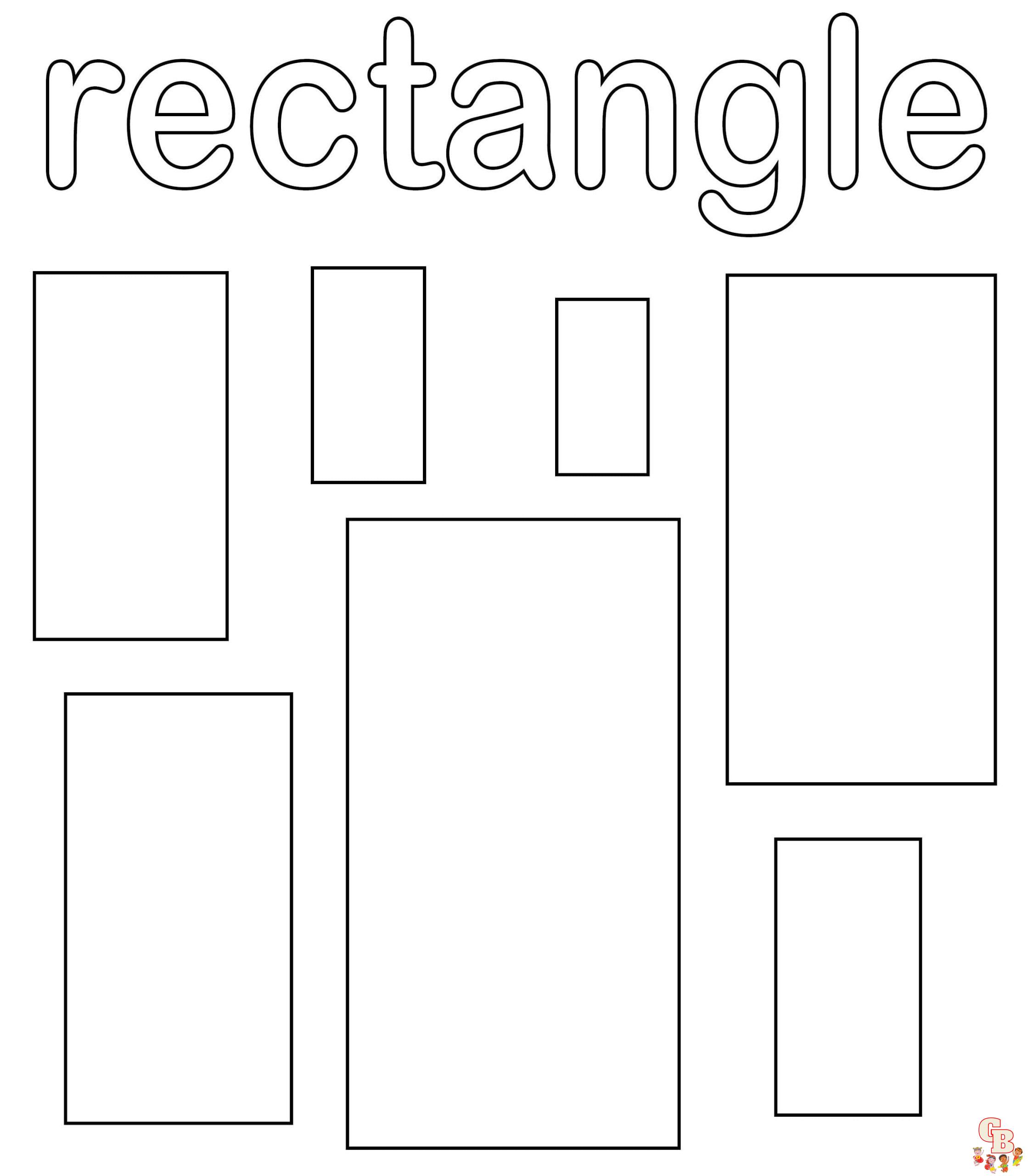 Printable rectangle coloring pages free for kids and adults