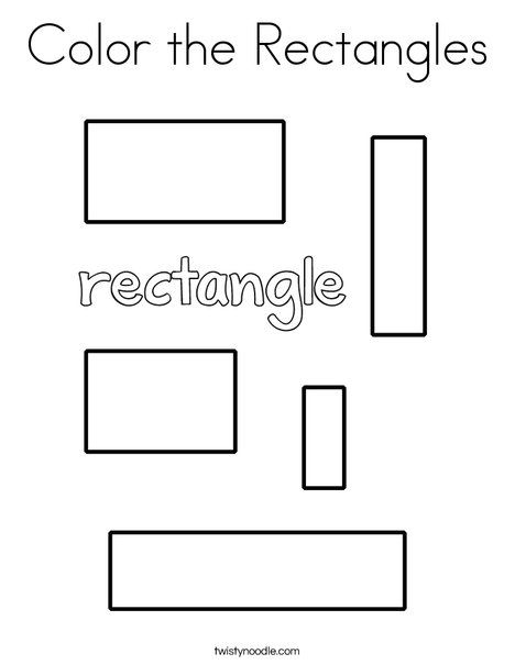 Color the rectangles coloring page shape coloring pages shapes worksheets shapes worksheet kindergarten