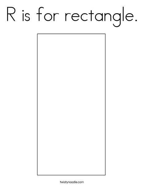 R is for rectangle coloring page