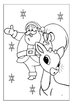 Celebrate the festive season with printable rudolph coloring sheets pages