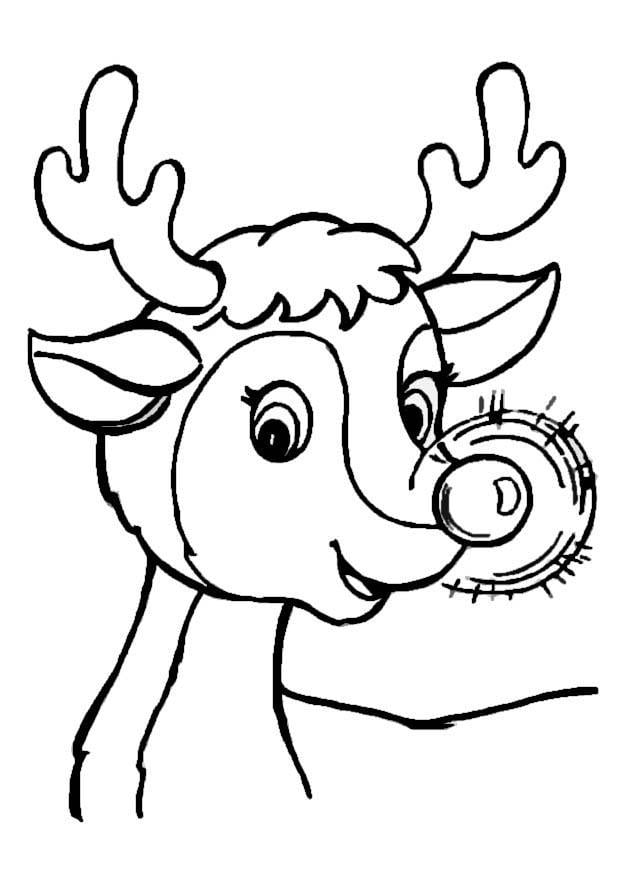 Coloring page rudolphs glow