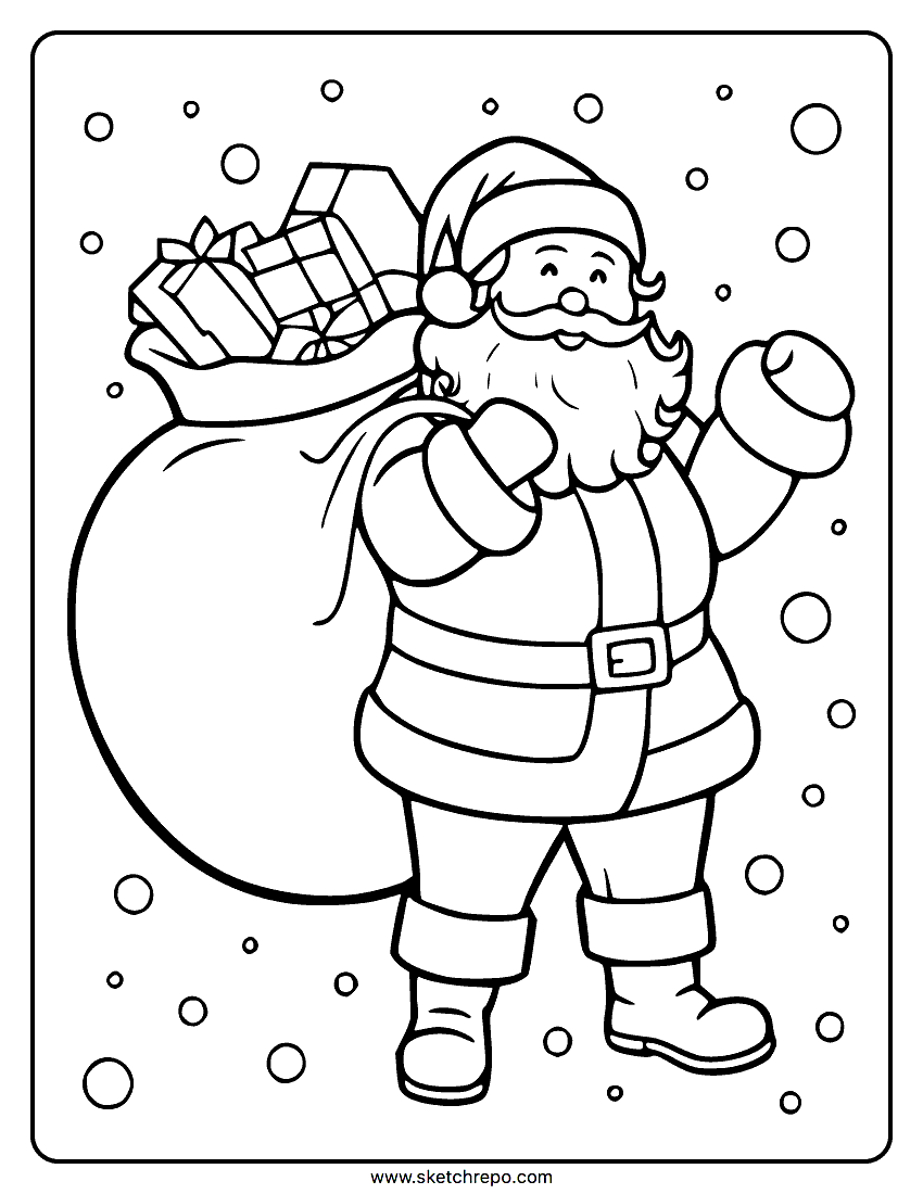 Santa claus coloring sheet