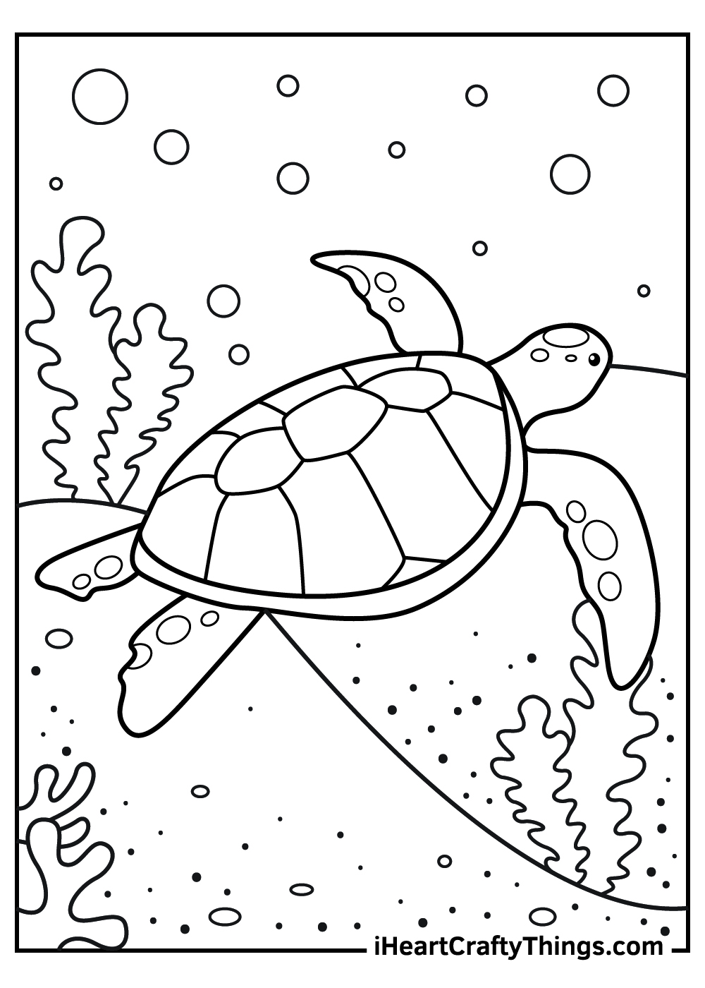Sea turtle coloring pages free printables